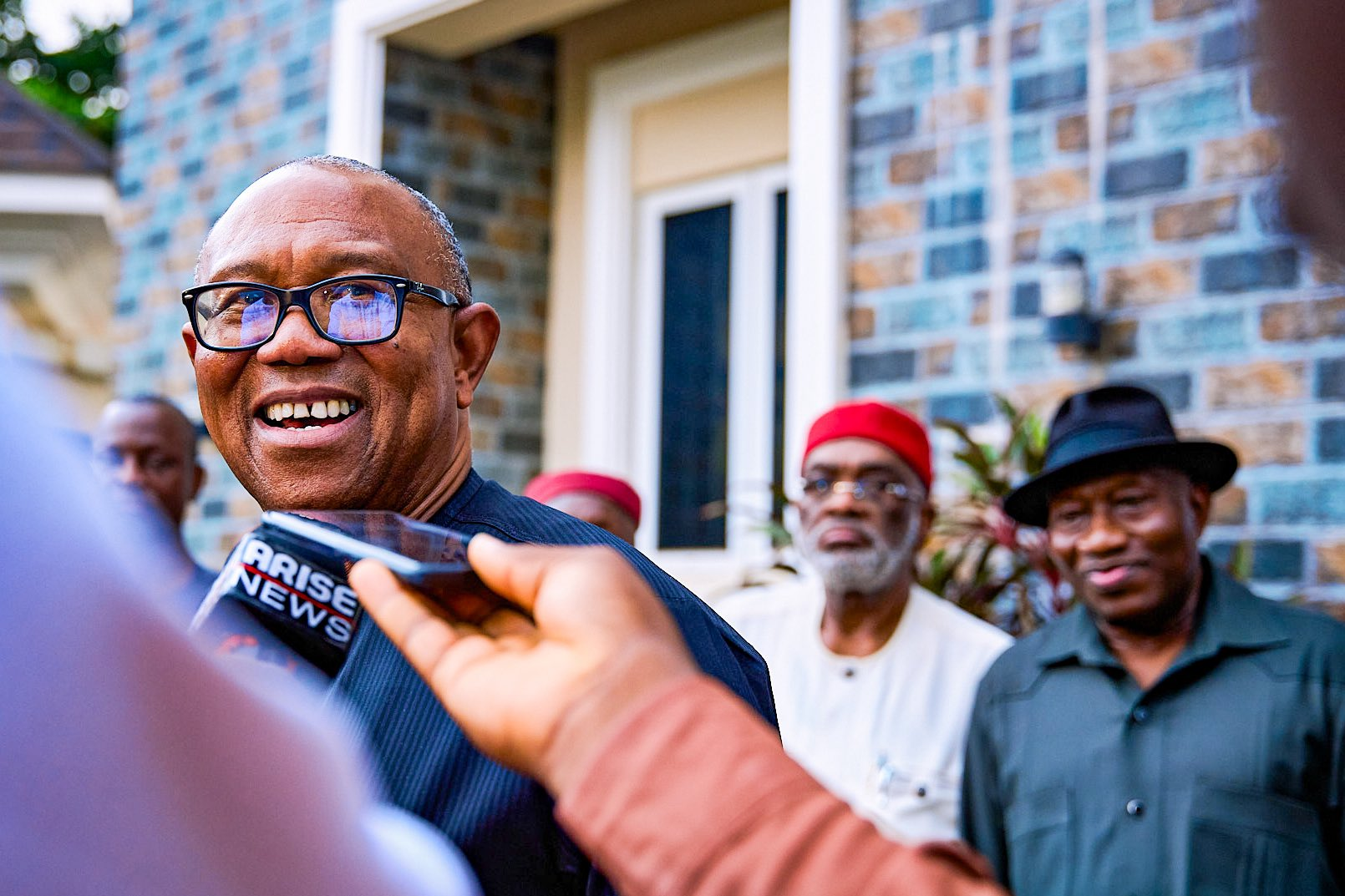 Peter Obi speaking to press